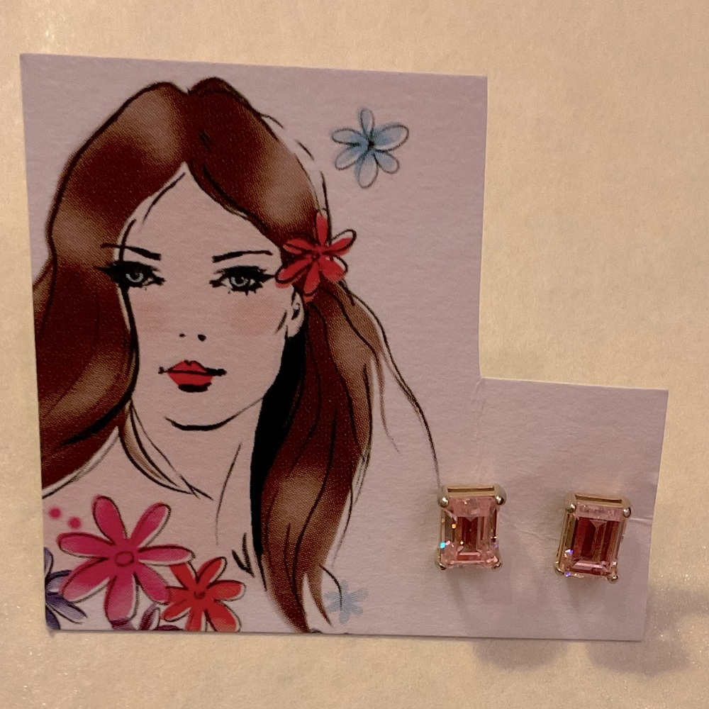 14Kt Ice Pink Sapphire earrings